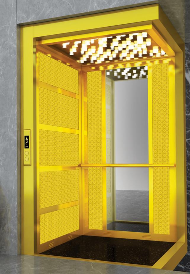 (English) Elevator Cabin Gold Model.